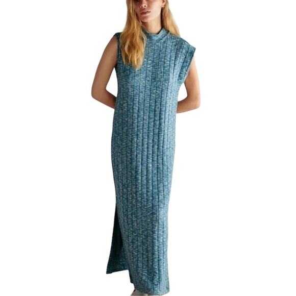 Anthroplogie Saturday Sunday Elizabeth Ribbed Knit Maxi Sweater Dress Size 1X - Picture 1 of 9